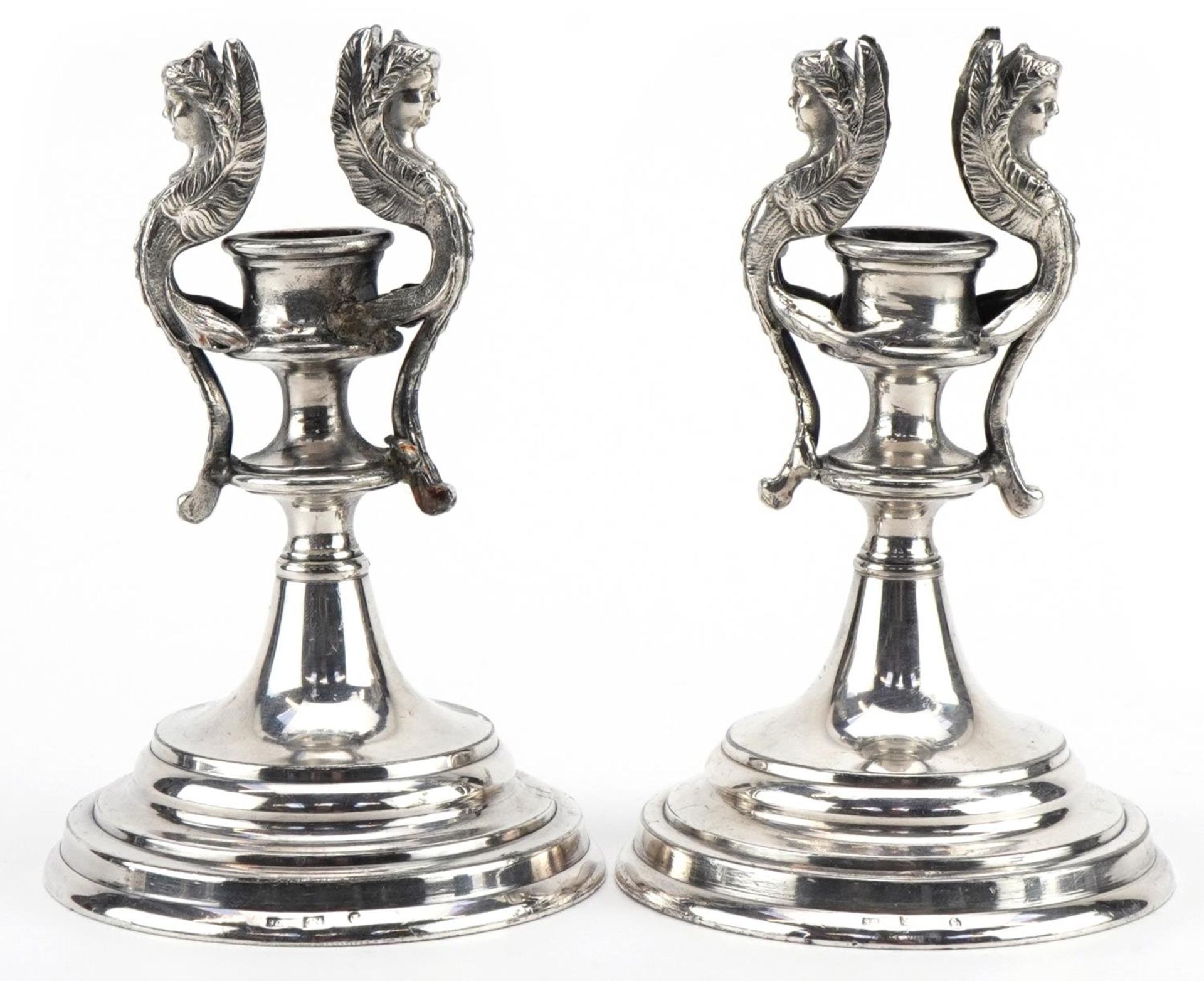 WMF, pair of German silver plated classical epergne bases, each 12cm high - Image 2 of 4