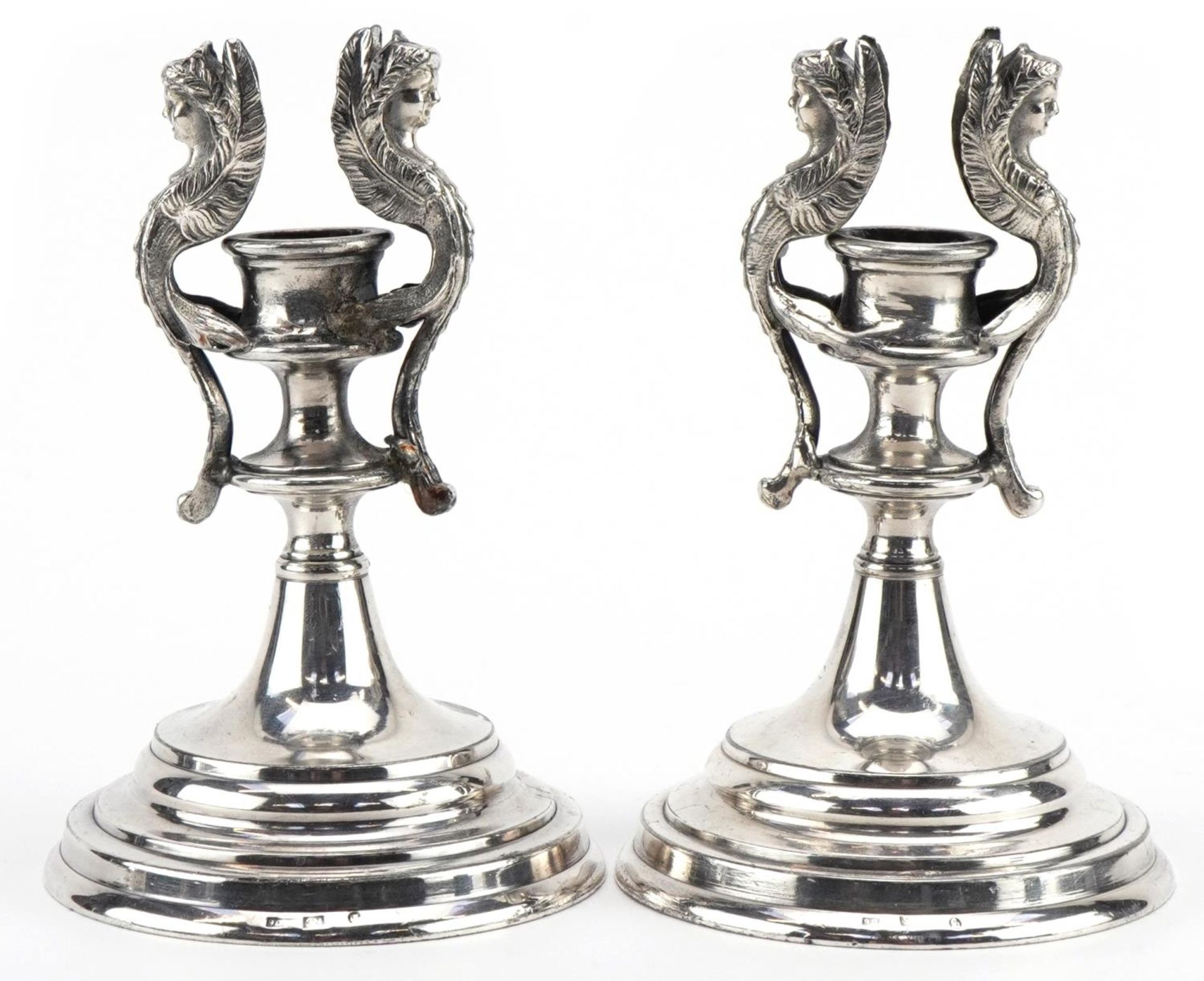 WMF, pair of German silver plated classical epergne bases, each 12cm high - Bild 2 aus 4