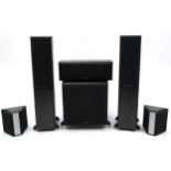 Mordaunt Short 5.1 surround sound speaker system, some with boxes comprising pair of MS906 floor