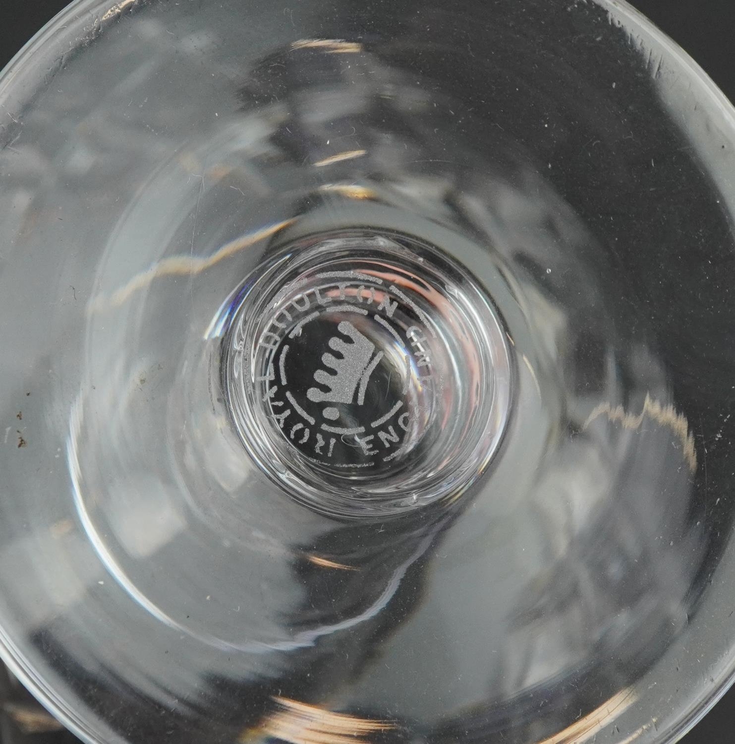 Set of ten Royal Doulton cut crystal glasses, 9.5cm high - Image 6 of 6