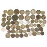 Victorian and later coinage including Gothic florin, half crown and shillings, 126.0g