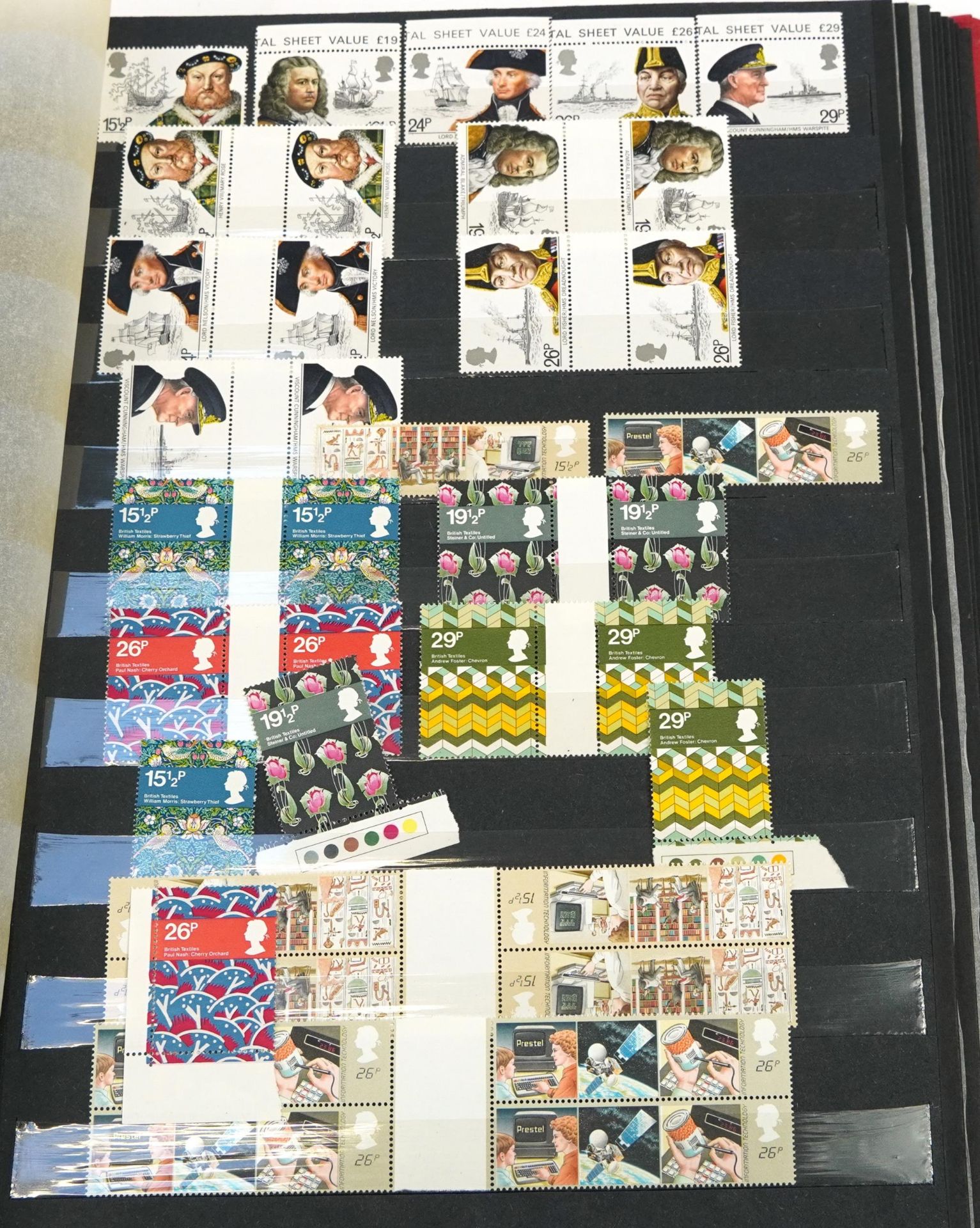 Three albums of predominantly British mint unused stamps, various denominations and genres including - Image 20 of 23