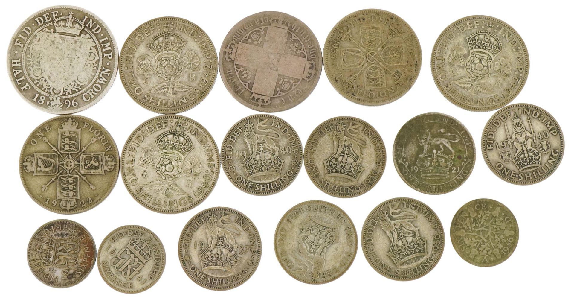 Victorian and later coinage including Gothic florin, half crown and shillings, 126.0g - Bild 5 aus 5