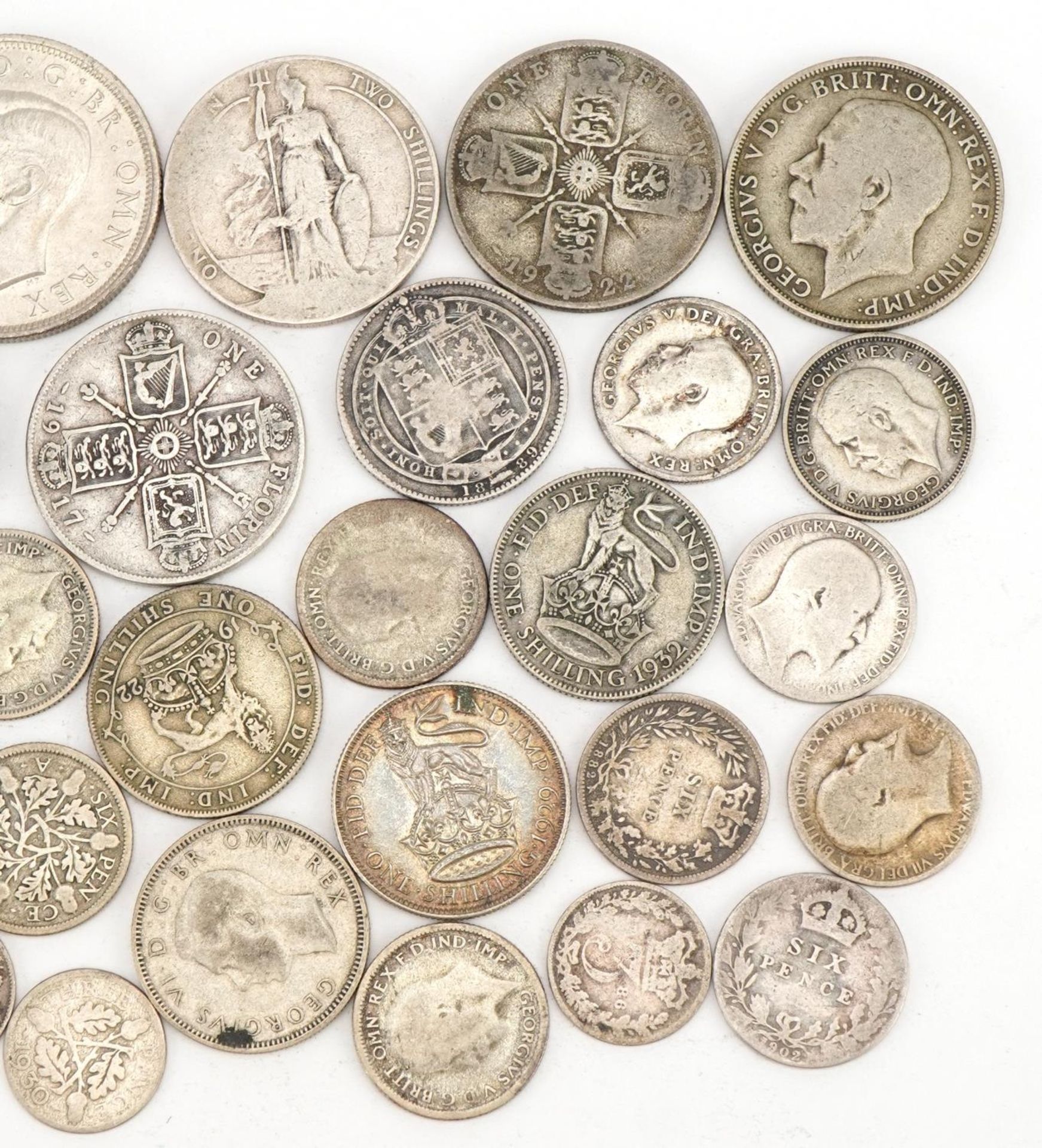 Victorian and later pre 1947 British coinage including florins and sixpences - Image 3 of 3