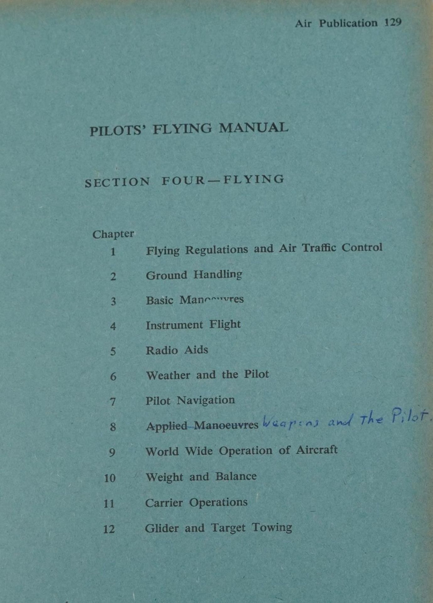 Military interest RAF Restricted Pilot's Flying Manual volume 1 with coloured and black and white - Bild 3 aus 8