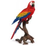 Large model of a blue macaw, 66cm high
