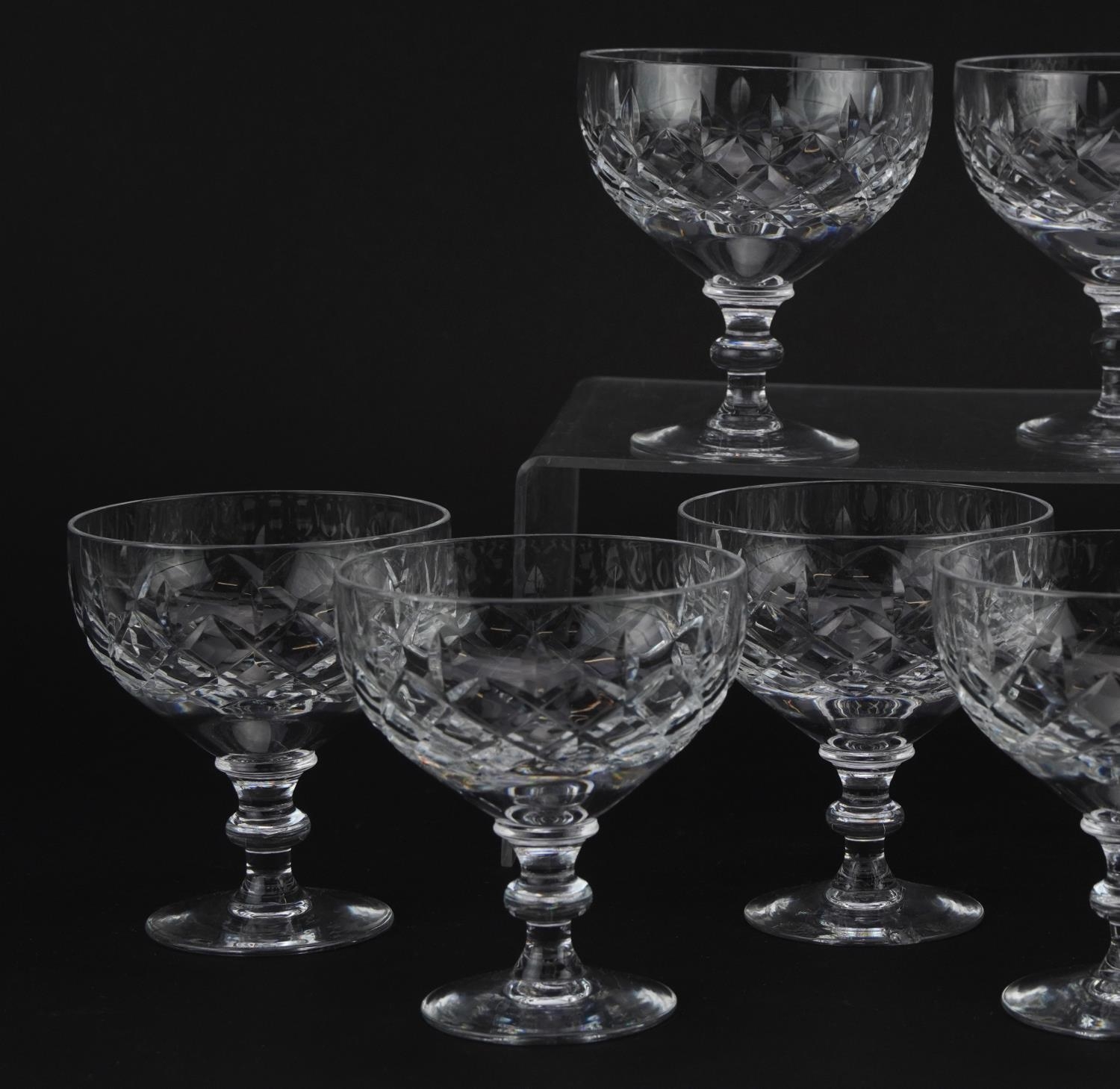 Set of ten Royal Doulton cut crystal glasses, 9.5cm high - Image 2 of 6