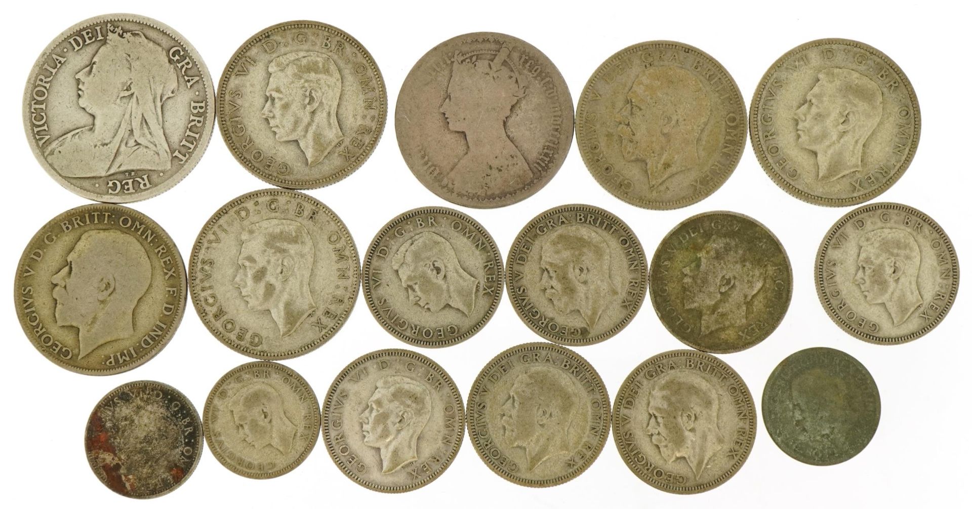 Victorian and later coinage including Gothic florin, half crown and shillings, 126.0g - Bild 4 aus 5