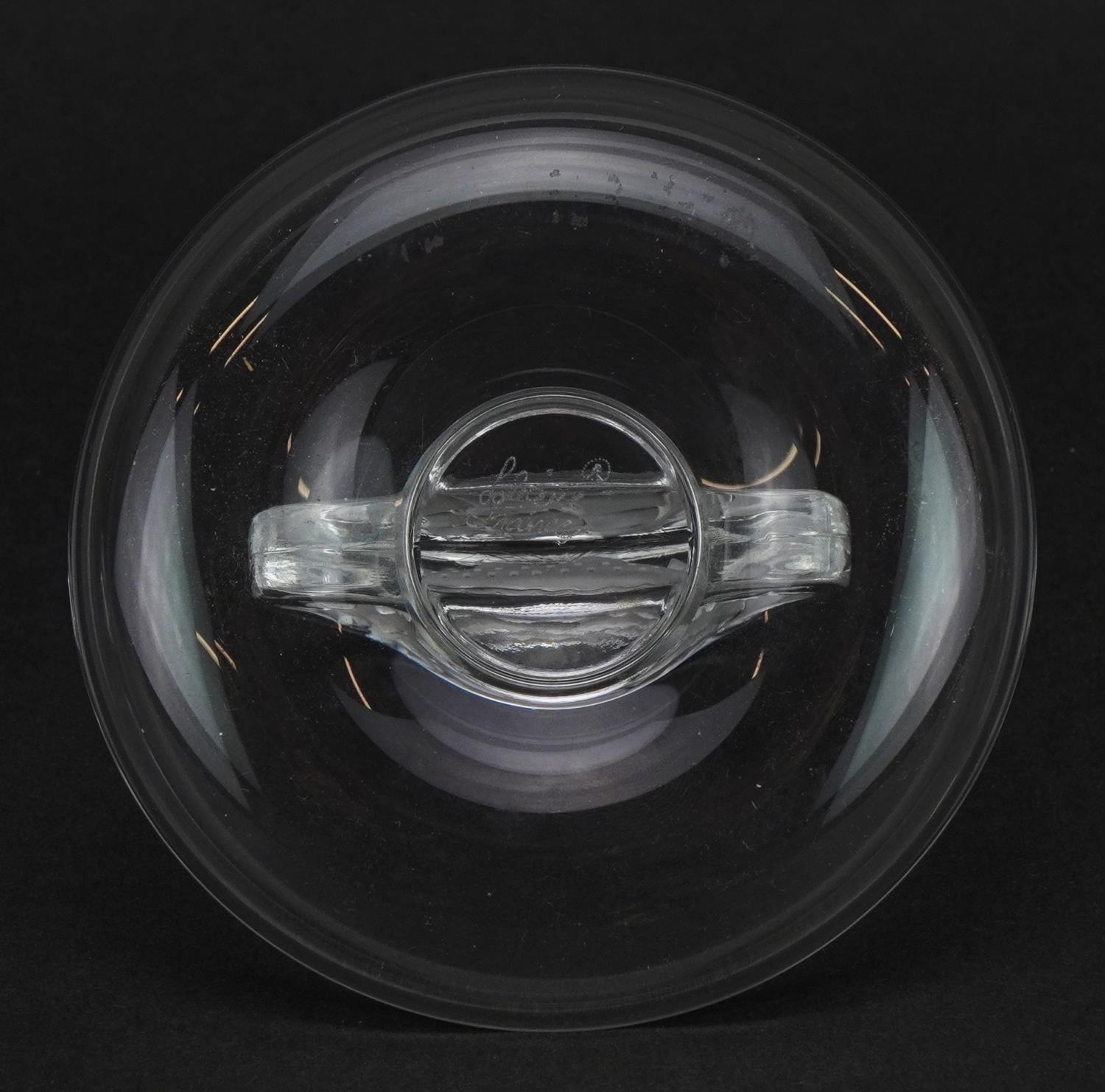 Lalique frosted glass clipper ship ring tray etched with Lalique France to the base, 10cm in - Image 3 of 4