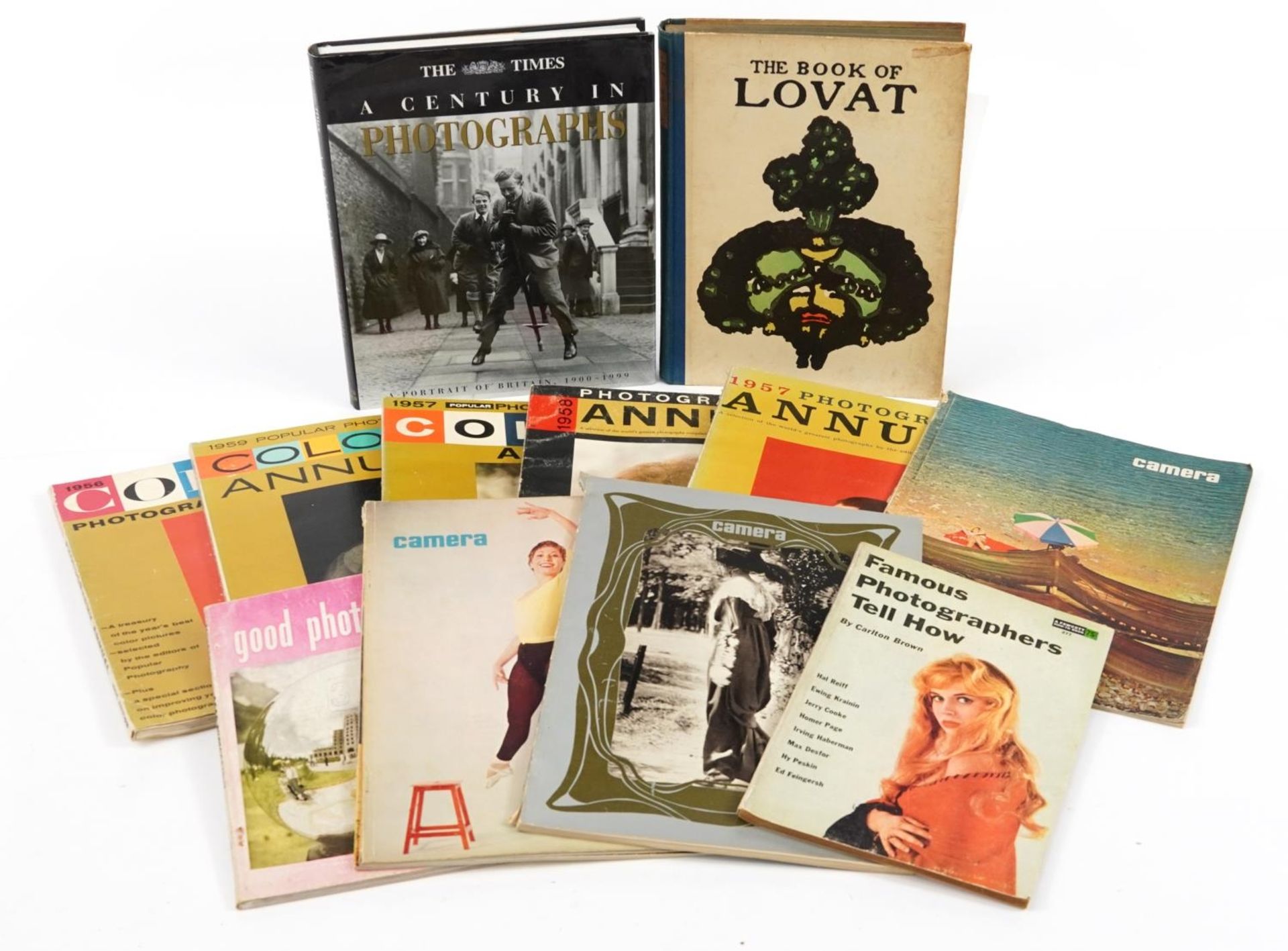 Photography related books including A Century of Photography and The Famous Photographers Tell How