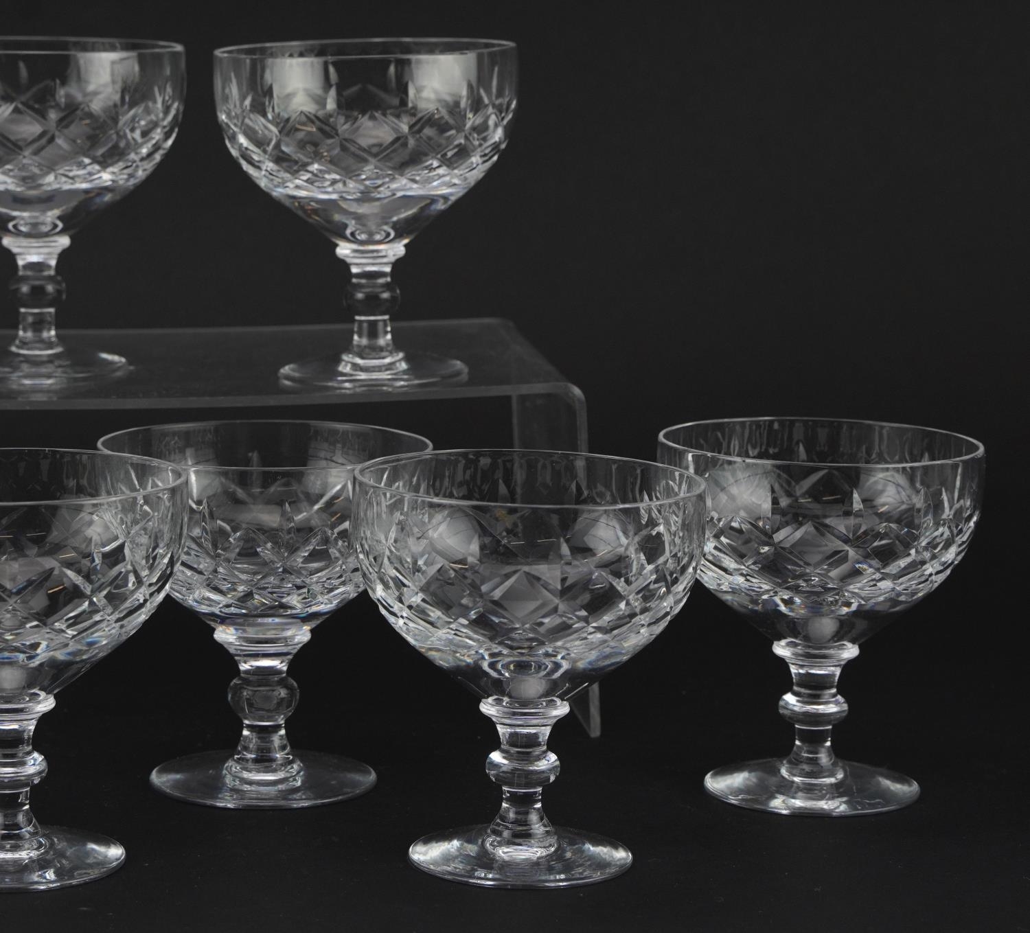 Set of ten Royal Doulton cut crystal glasses, 9.5cm high - Image 4 of 6