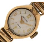 Regency, ladies 9ct gold wristwatch, the case 15mm in diameter