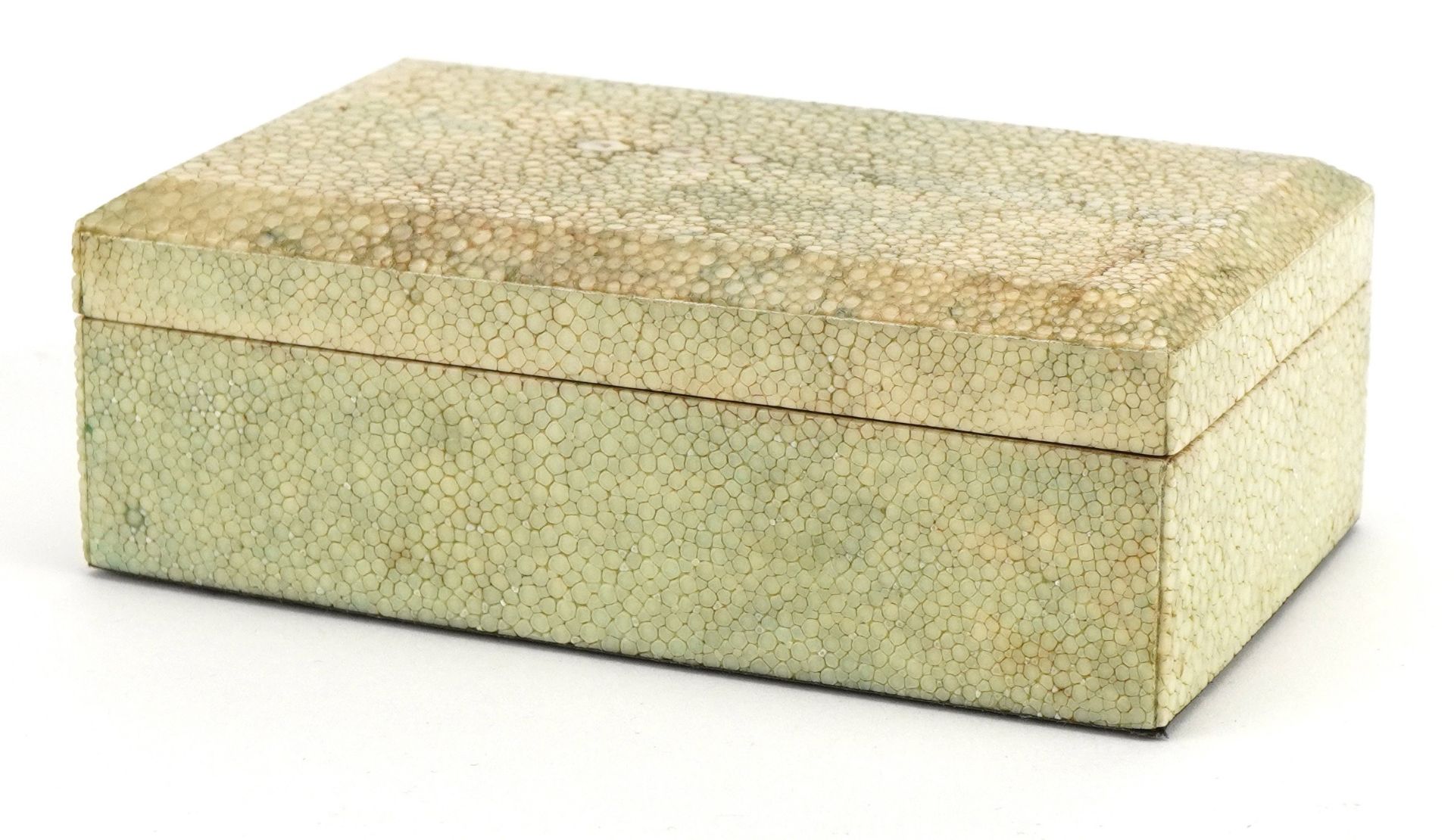 Early 20th century rectangular shagreen box and cover, 12.5cm wide