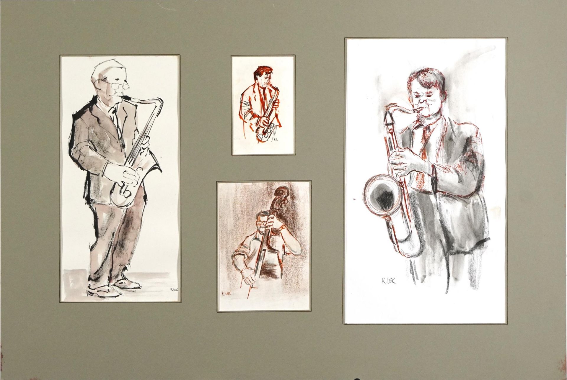 Karel Lek - Jazz Musicians playing instruments including At Andy's and Chicago, eight Welsh mixed - Image 3 of 15