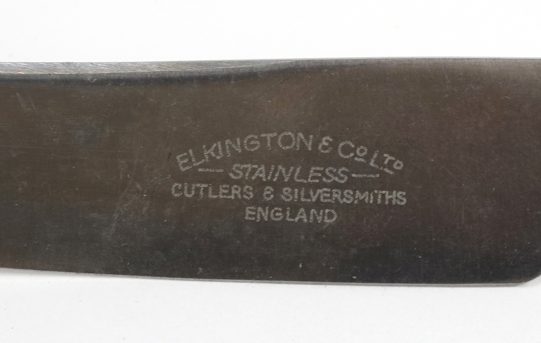 Suite of Elkington & Co silver plated cutlery including salad servers, the largest each 28cm in - Image 6 of 6