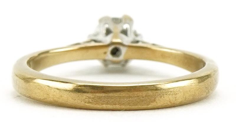 9ct gold diamond solitaire ring, the band stamped 0.33ct, size K/L, 2.1g - Image 2 of 3
