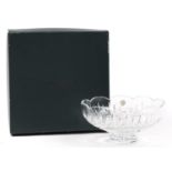 Large Waterford Crystal Lismore footed bowl with box, 25.5cm in diameter