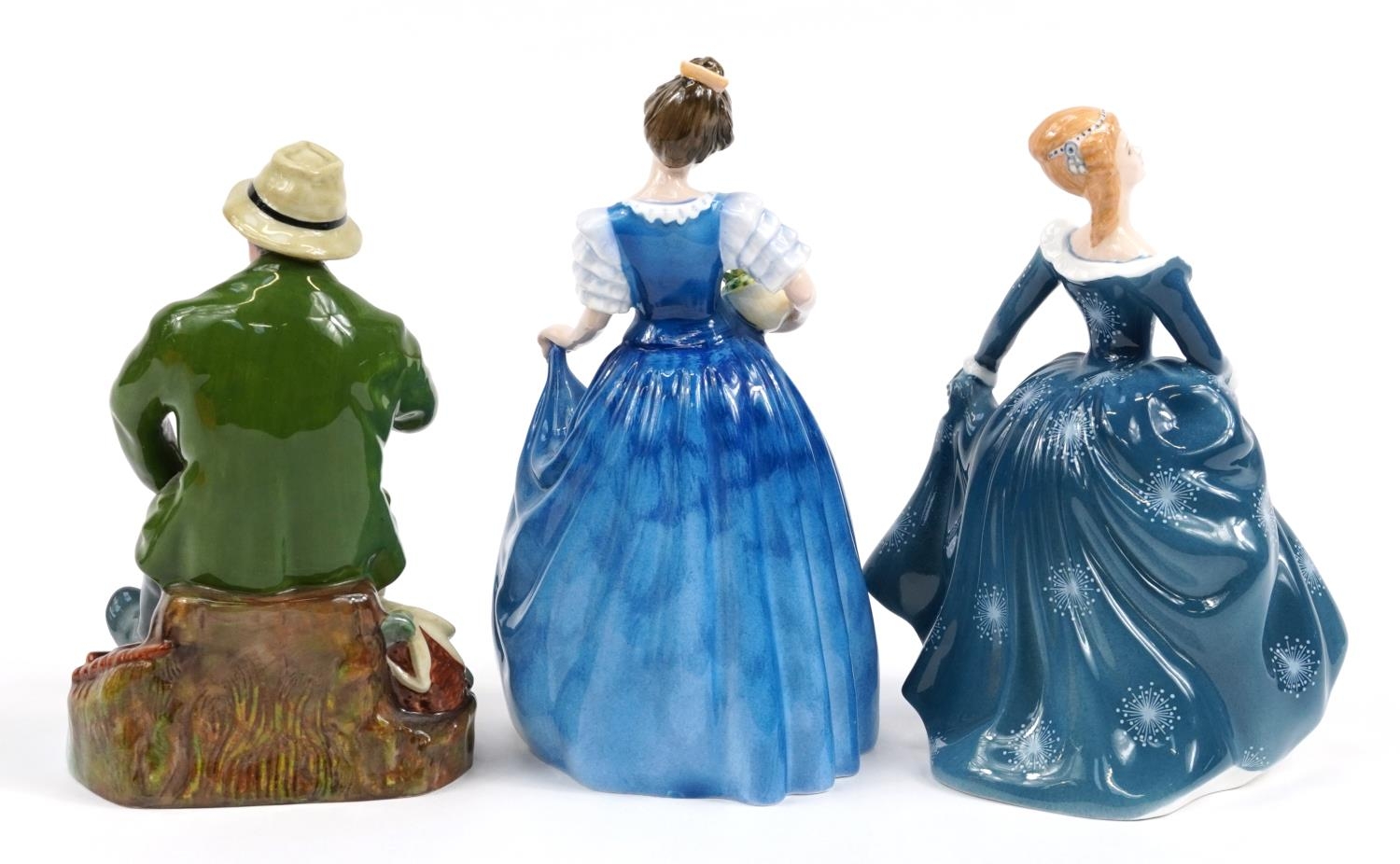 Three Royal Doulton figures comprising A Good Catch HN2258, Helen HN3601 and Fragrance HN2334, the - Image 2 of 3