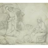 Attributed to William Frederick Woodington - The Christ Child, Mary and Joseph, 19th century Old