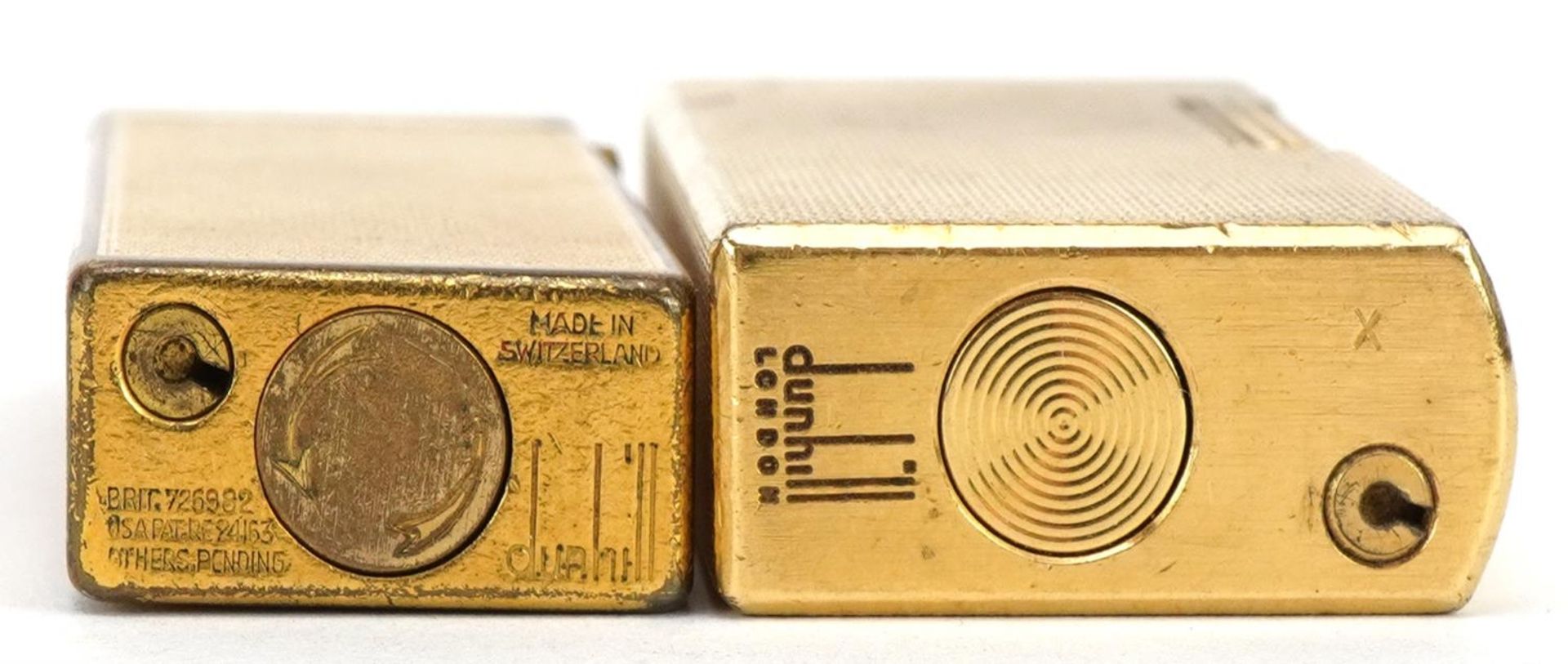 Two Dunhill gold plated pocket lighters - Image 3 of 4