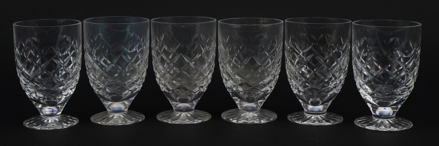 Set of six Waterford Crystal Powerscourt drinking glasses, each 10cm high