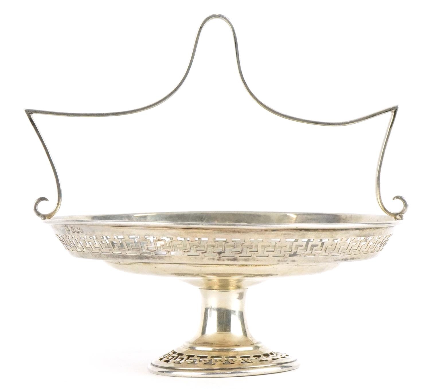 Fenton Brothers Ltd, Edwardian silver pedestal bonbon dish with pierced rim, Sheffield 1907, 15.