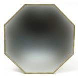 Octagonal mirror with bevelled glass and gilt frame, 60.5cm x 60.5cm