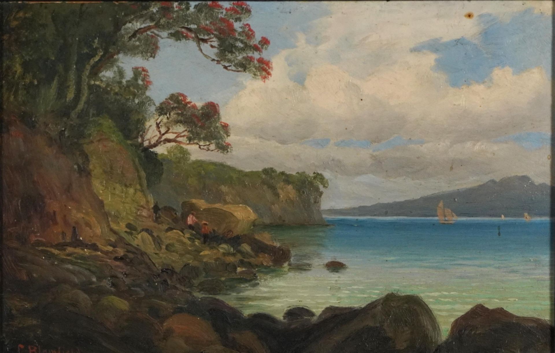 Charles Blomfield - Rangitoto Channel, Auckland, New Zealand and one other, pair of English oil on - Bild 2 aus 13