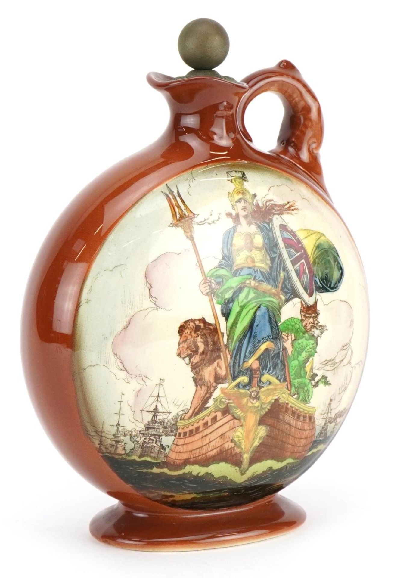 Royal Doulton Dewar's Whisky flagon with stopper, no 181, 20.5cm high