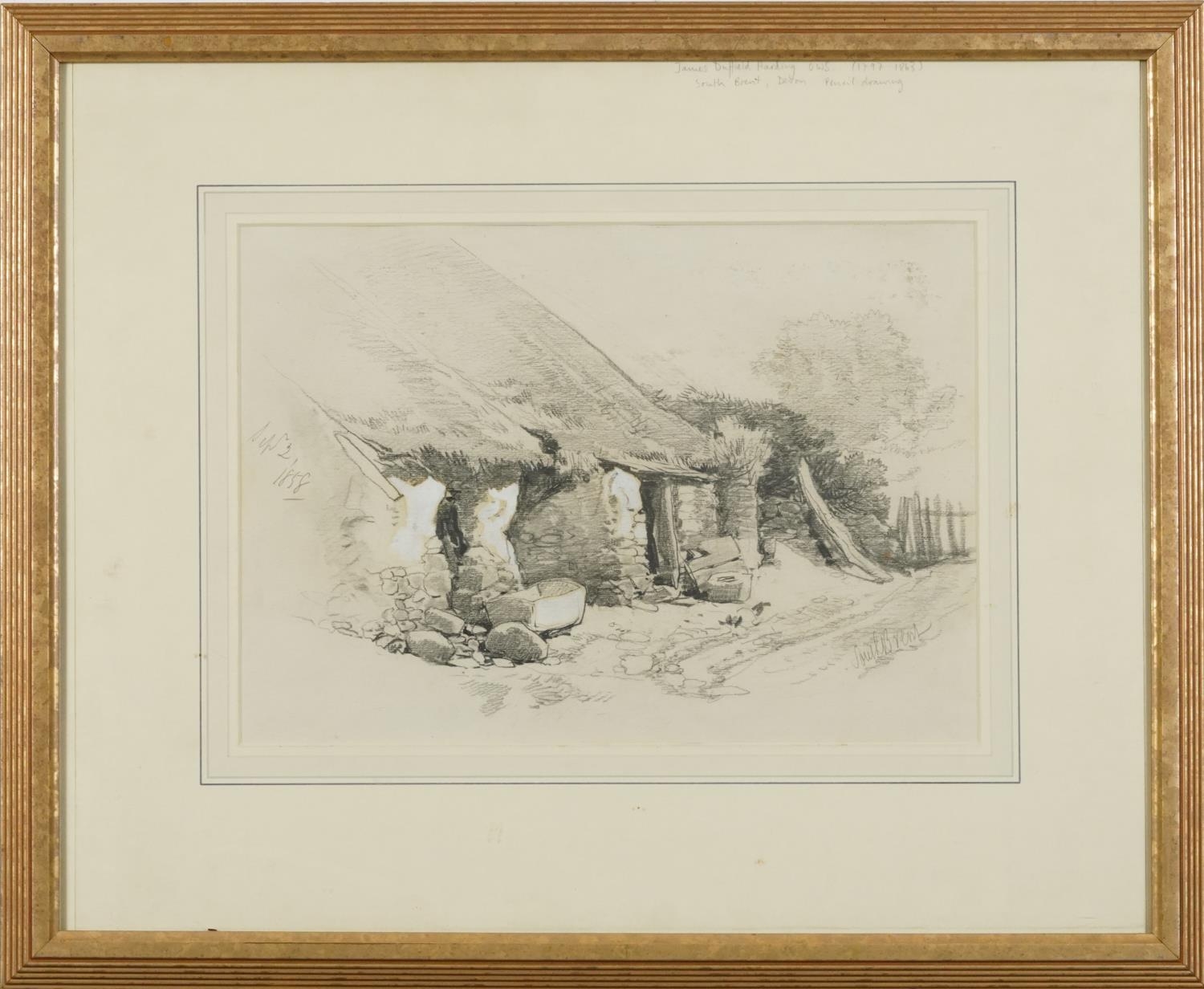 Canal, resting figure and cottage, three 19th century and later pencil and heightened chalks, one by - Image 3 of 15