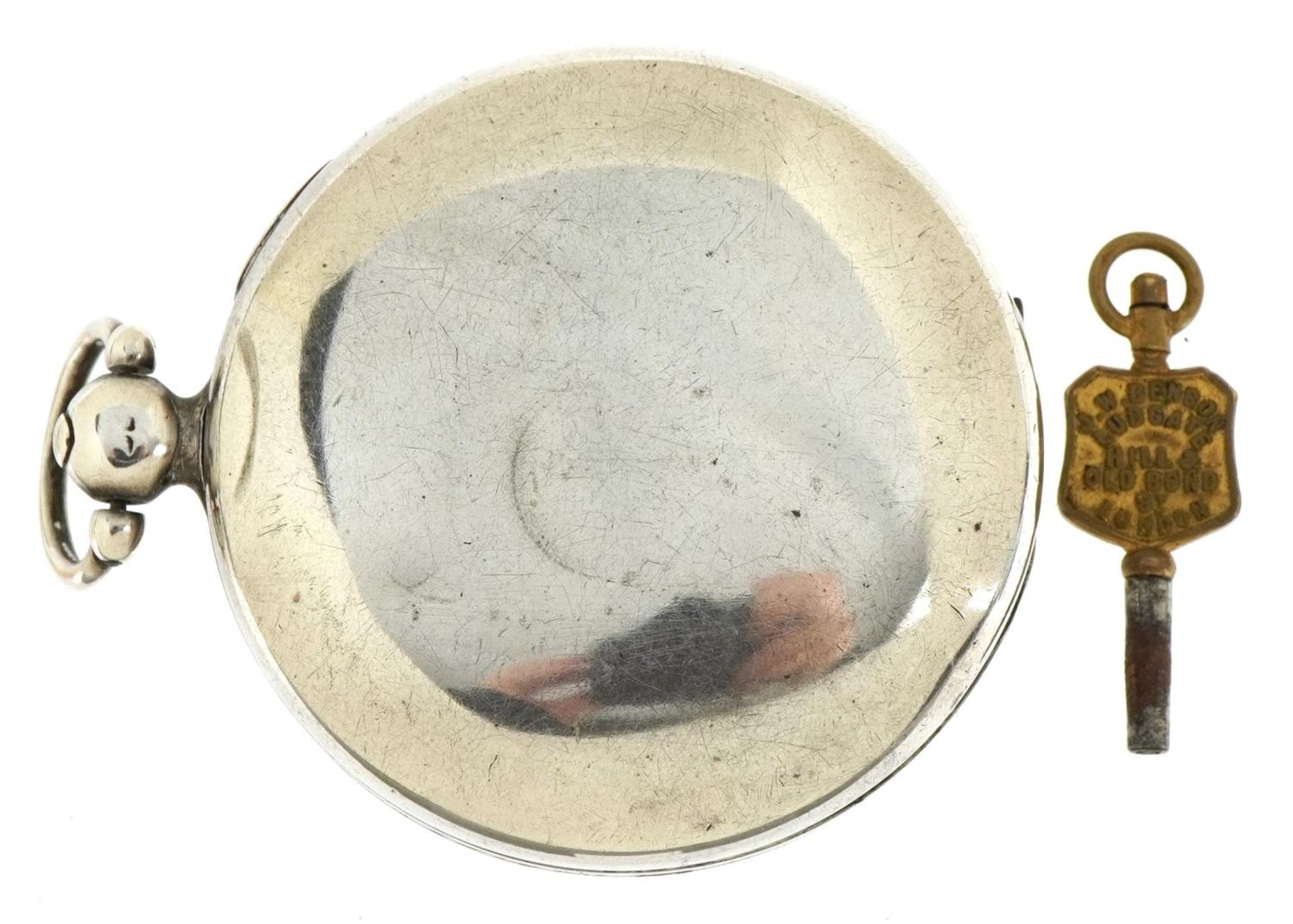 George III gentlemen's silver full hunter pocket watch, 56mm in diameter, 151.3g - Bild 2 aus 4