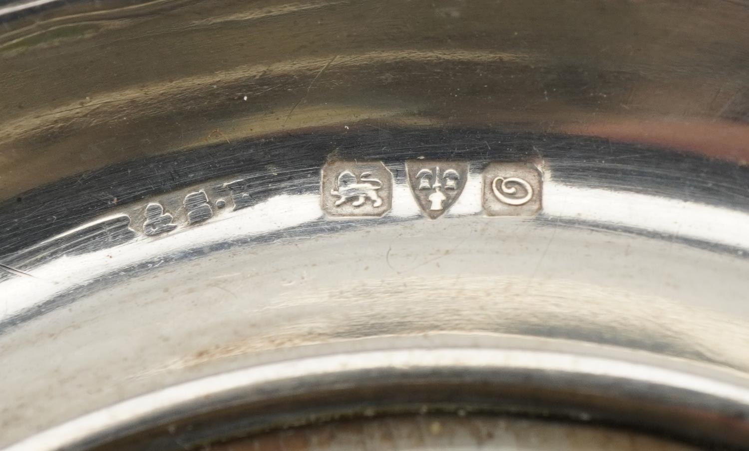 Silver Essex Crystal design pin dish decorated with a water bird in flight, Chester 1914, 8.5cm in - Image 2 of 4