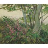 William Henry Innes - The Hedgerow, signed oil on board, At the Mall Galleries label and details