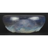 Rene Lalique, Art Deco Ondines pattern opalescent glass bowl, etched R Lalique to the base, 20cm