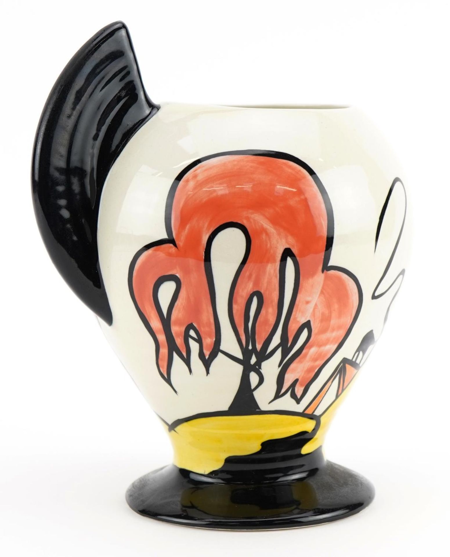 Lorna Bailey vase hand painted and inscribed The Dingle, Porthill to the base, 16.5cm high - Image 2 of 4