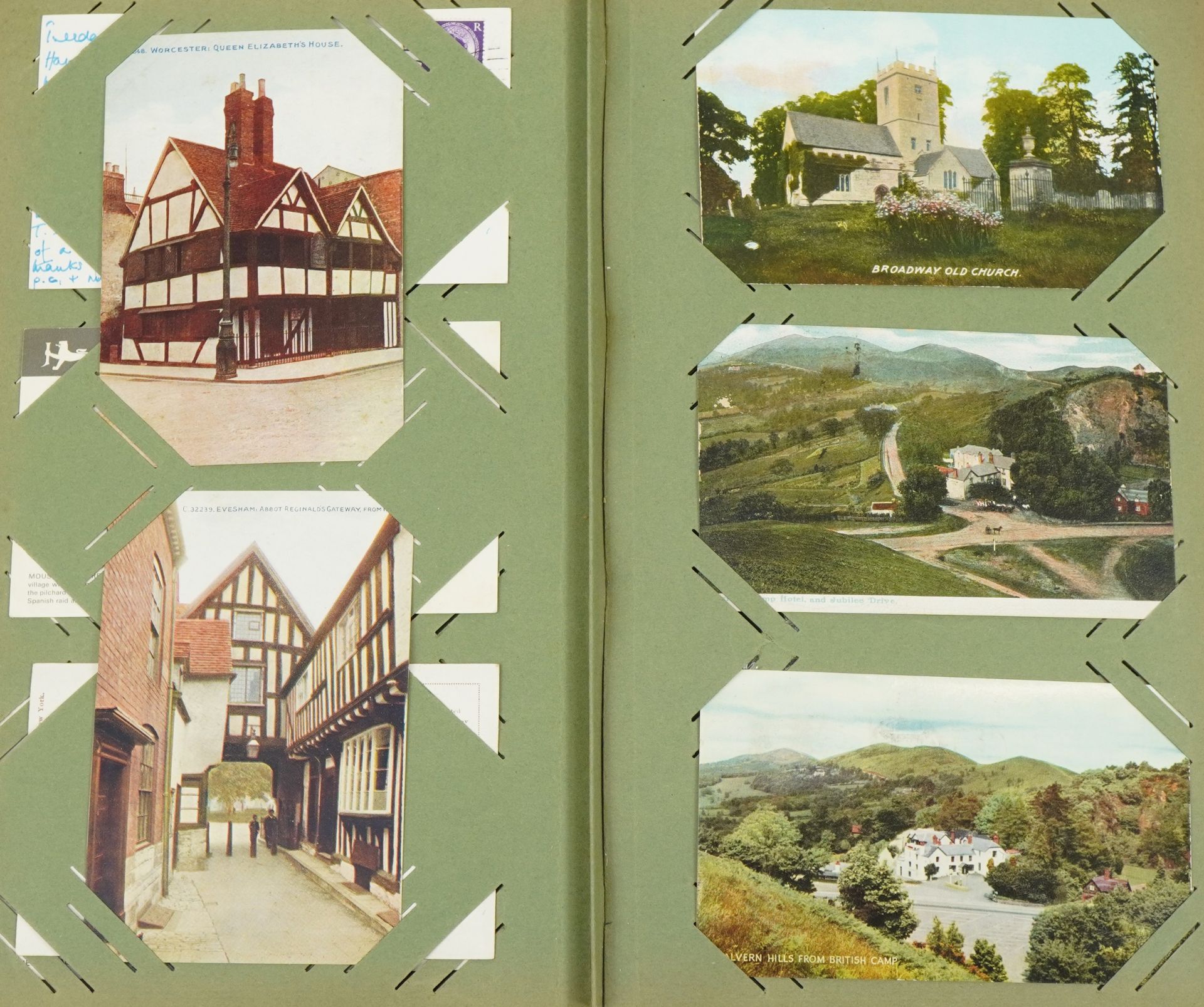 Album of ninety topographical and railway postcards