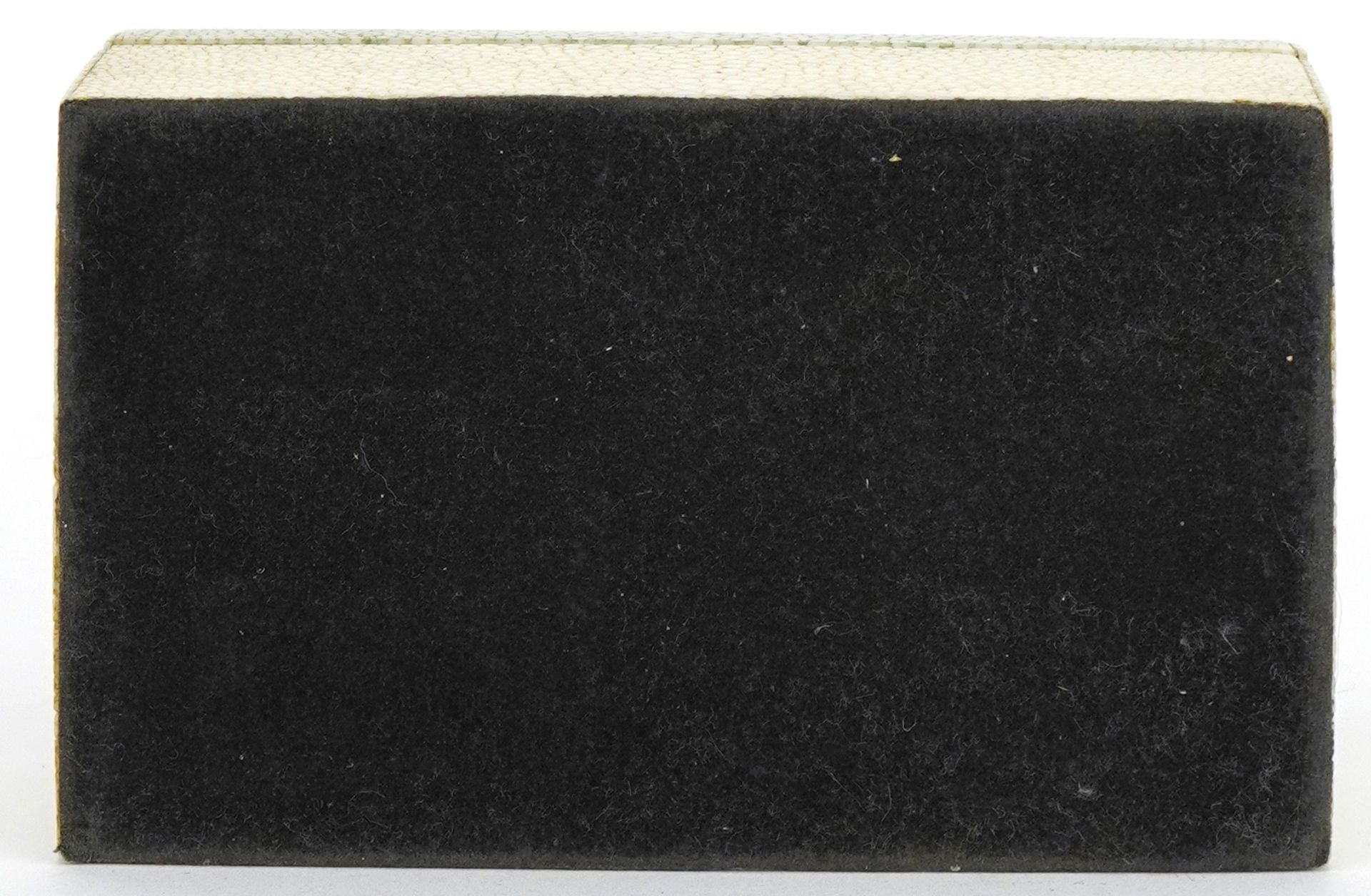 Early 20th century rectangular shagreen box and cover, 12.5cm wide - Bild 4 aus 4
