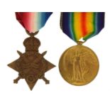 Two British military World War I medals comprising Victory medal awarded to 3-7377PTE.E.BRAGG.SOM.