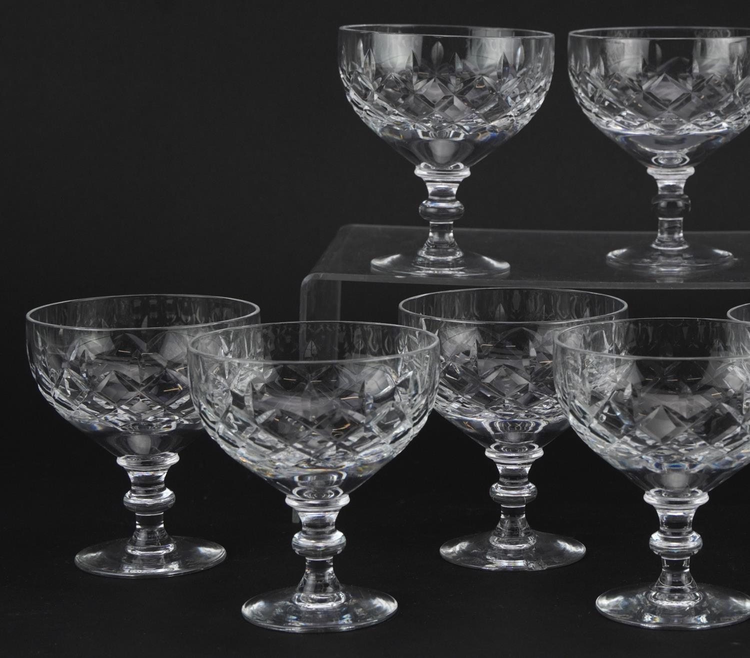 Set of ten Royal Doulton cut crystal glasses, 9.5cm high - Image 3 of 6