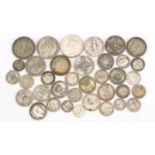 Victorian and later pre 1947 British coinage including florins and sixpences