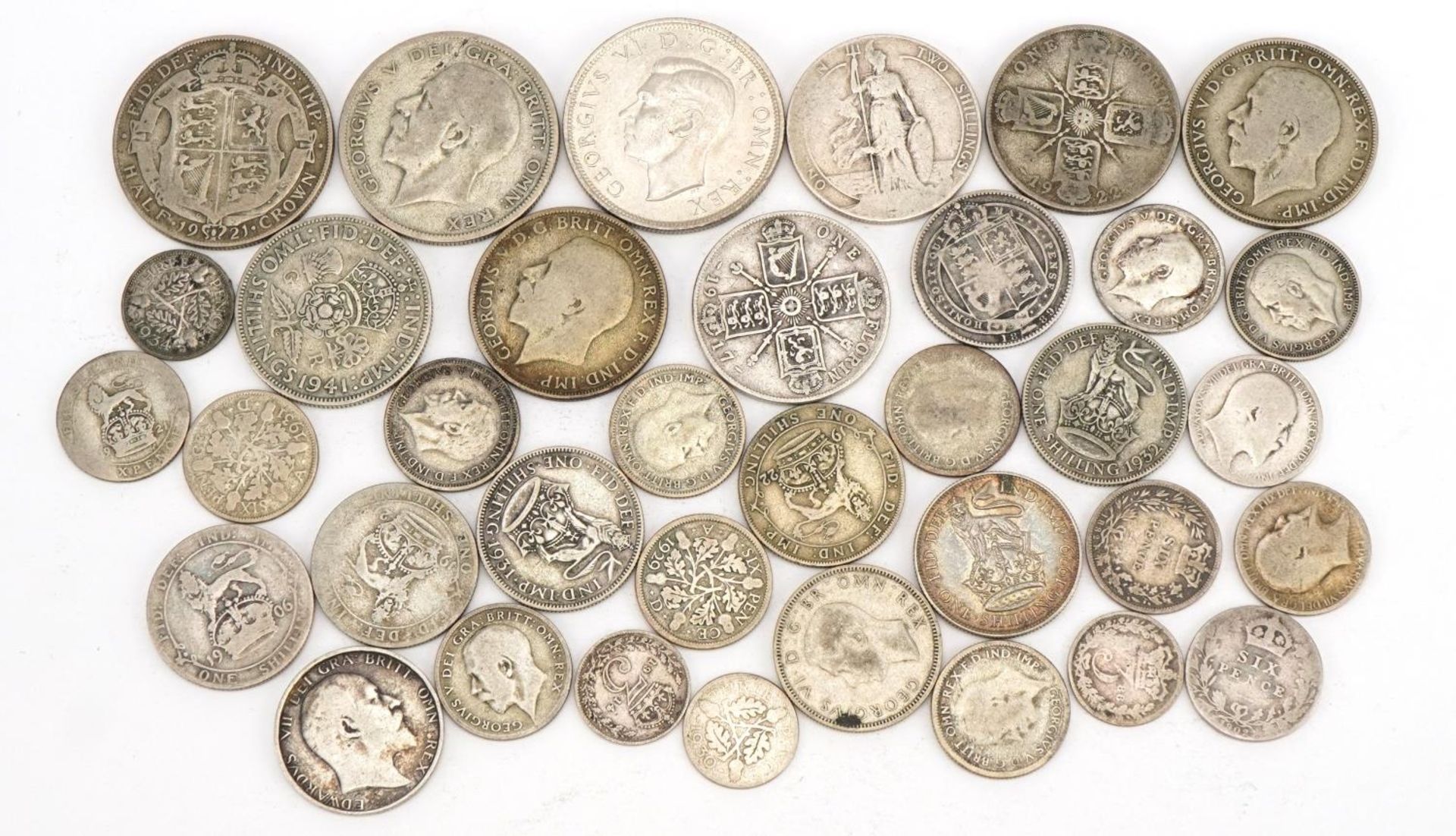 Victorian and later pre 1947 British coinage including florins and sixpences