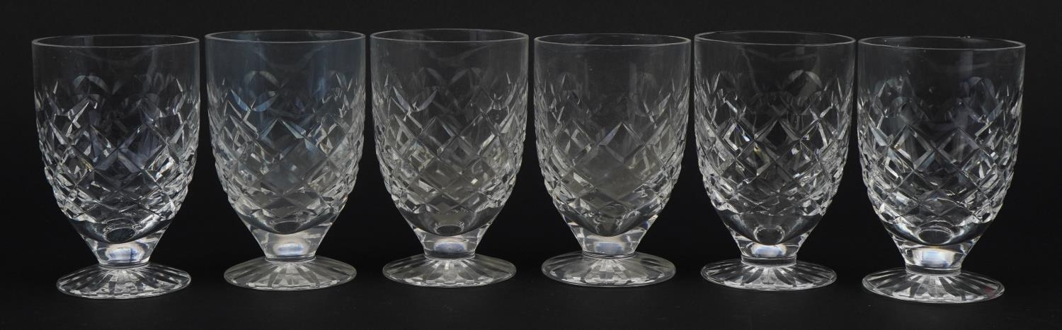 Set of six Waterford Crystal Powerscourt drinking glasses, each 10cm high - Image 2 of 4