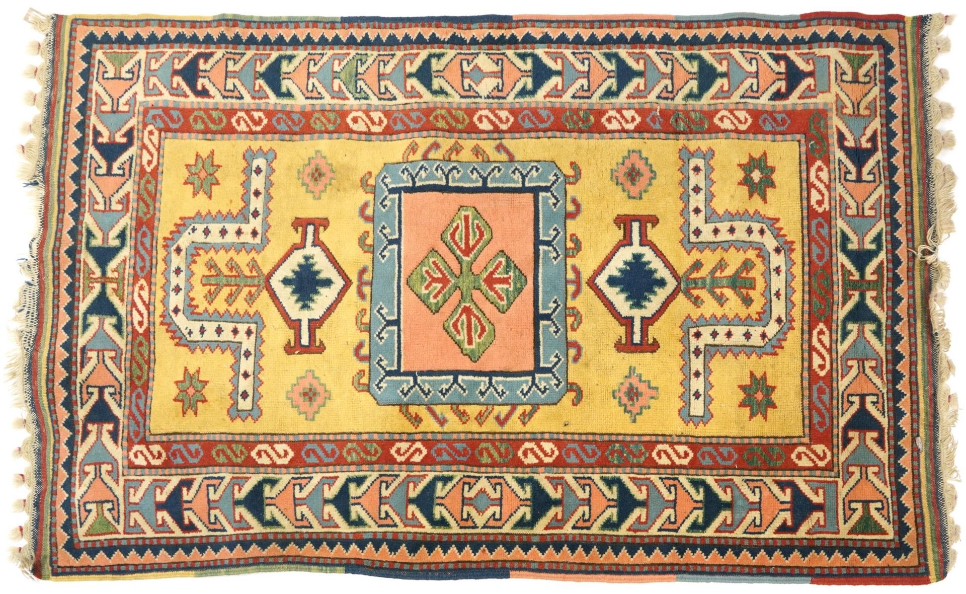 Rectangular Turkish kilim rug having and allover traditional design, 185cm x 125cm