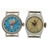 Two Vintage children's watches comprising Snoopy and a Cinderella example by Timex