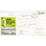 Kent County Cricket Club Centenary stamp cover with autographs including Derek Underwood, Alan Knott