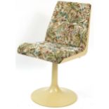 Vintage Allibert celluloid swivel salon chair with floral upholstery, 83cm high