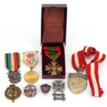British and foreign militaria and commemorative collectables including sterling silver Rifle &