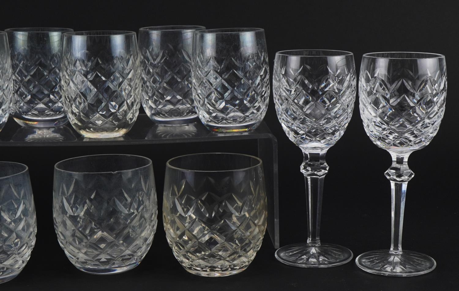 Waterford Crystal comprising eight beakers, sherry glass and three wine glasses, the largest 17. - Image 3 of 4