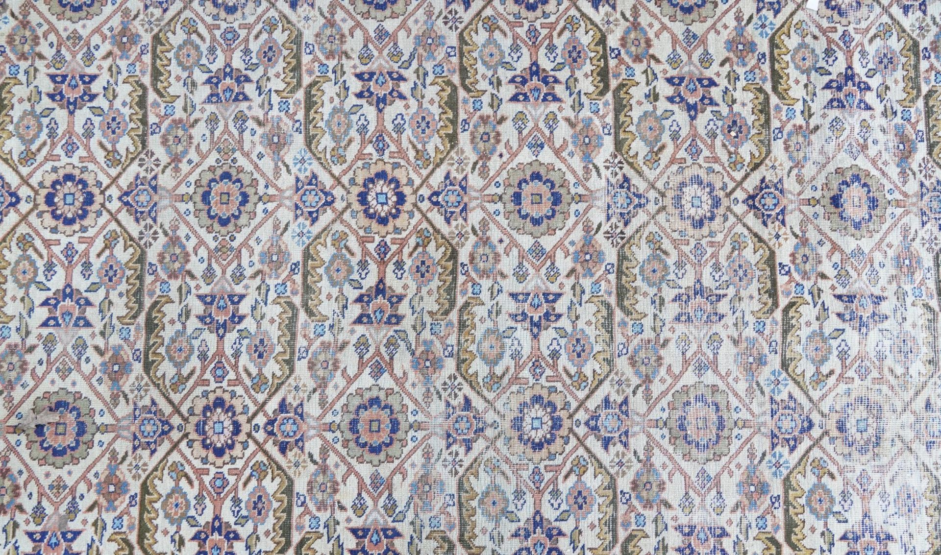 Rectangular Persian rug having an allover floral design within corresponding borders, 345cm x 255cm - Image 6 of 11