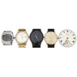 Four gentlemen's watches comprising Avia, Seiko, Astral, Skagen and a Waltham pocket watch